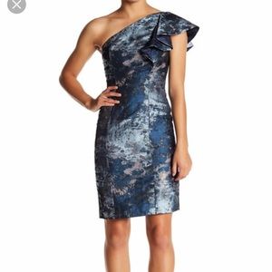 CARMEN MARC VALVO ONE SHOULDER DRESS - WORK ONCE